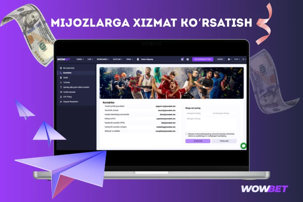 Mijozlarga xizmat ko‘rsatish: O‘zbekiston foydalanuvchilari uchun qo‘llab-quvvatlash